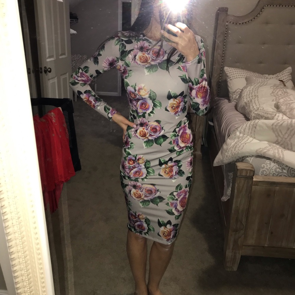 Zara Floral Midi Dress - Multicolor